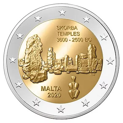 2020 Malta € 2 Euro UNC Uncirculated Coin UNESCO World Heritage Temple Of Skorba • $16.90