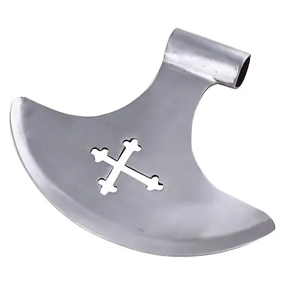 Medieval Inspired High Carbon Steel Polearm Attachment Broad Axe W/ Cross Cutout • $69.99