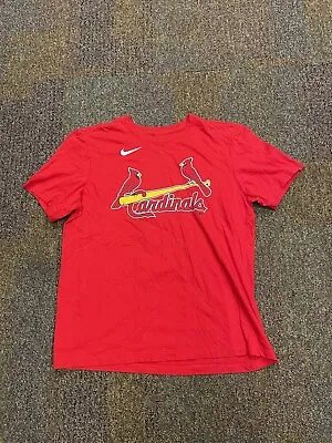 Nike MLB St. Louis Cardinals Yadier Molina #4 Mens Sz L Red  Baseball T-Shirt • $13.99