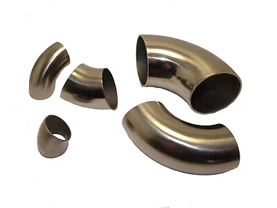 Titanium Pipe Bend Various Size And Angle Grade 2 GR2 Exhaust Tube Degree Elbow • £142.10