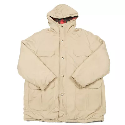 Vintage WINDBREAKER Parka Coat | Large | 70s 80s Jacket Lined Insulated Padded • £24.49