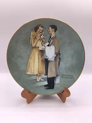 FIRST PROM Norman Rockwell Museum Porcelain Plate 1978 Sub No. 1130 • $6