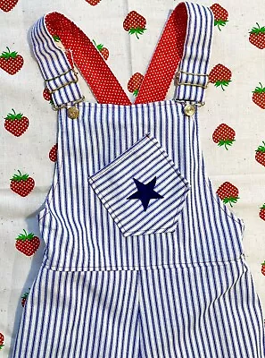 1970’s BELL BOTTOM JUMPSUIT Bib Overalls Vintage Denim Striped JCPenney XS USA • $256.37