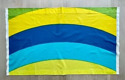 Vintage Marimekko Fabric Panel With Large Scale Rainbow Print Small Tablecloth • $70.89