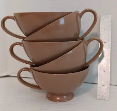 Lot Of 5 Vintage Texas Ware Wide Mouth Melamine Melmac Brown Coffee Cups Mugs • $15.99