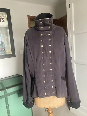Grey Gothic Military Boho Winter Jacket With Tails - Size 14 - Good Condition • £30