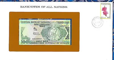 Banknotes Of All Nations Vanuatu 100 Vatu 1982 P-1a UNC Prefix AA • $8.34