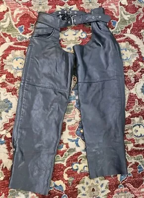 Leather Unisex Biker Chaps Size XXL/30 Inseam • $45