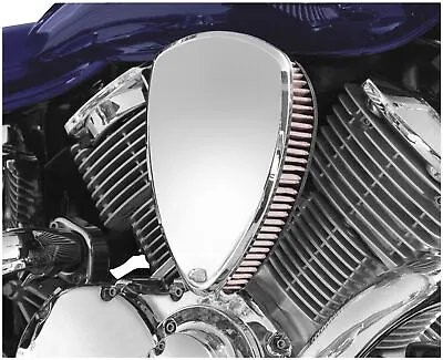 BARON Smooth Chrome Air Cleaner Kit For 2002-2008 Honda VTX1800 BA-2060-00 • $377.95