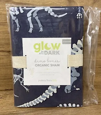 Pottery Barn Kids Glow In The Dark Dino Bones Standard Sham -NEW! • $28