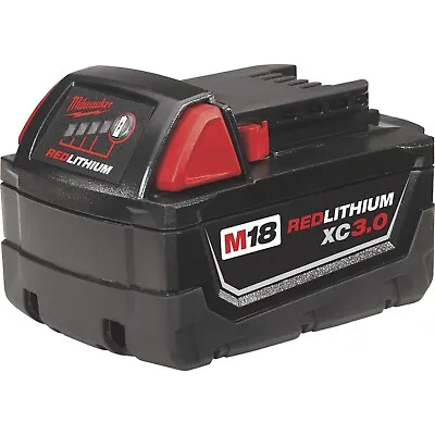 (1) GENUINE 18V Milwaukee 48-11-1828 3.0 AH Battery M18 XC Red Lithium 18 Volt • $43.99