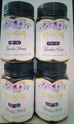 Mossop’s Raw New Zealand Manuka Honey UMF 15+ 1.1lbs. PACKAGE OF 4 JARS • $189.99