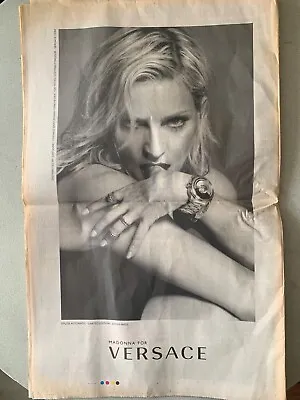 Madonna For Versace Original Turkish Magazine Full Newspaper Poster Advertising • $149.99