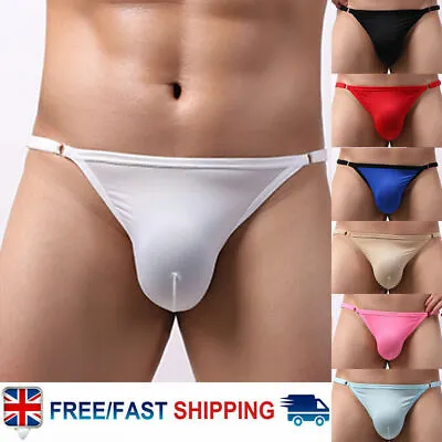 Mens Sexy Low Rise Bulge Pouch G-string Shorts Thong Briefs Underwear UK Seller • £5.58