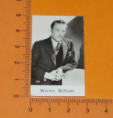 Bridgewater Card 1940 Film Stars Movie Hollywood Cinema Warren William • $6