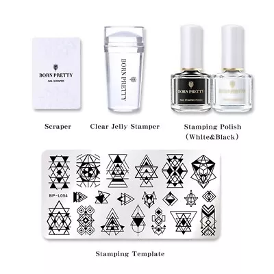 BORN PRETTY Nail Stamping Kit With Stamper & Scraper Nail Stamping Polish Kit • $24.90