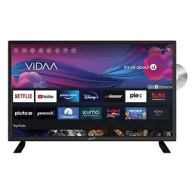 Supersonic Smart 24-inch VDAA DLED AC/DC Television W DVD Player & 12V Car Cord • $240.99