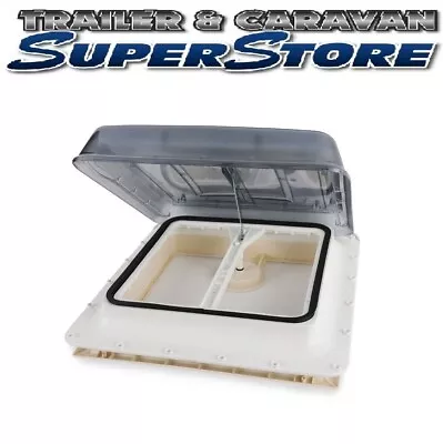 Caravan RV Fiamma Crystal Tinted Roof Hatch Vent 400mm White Skylight ACC17C • $180