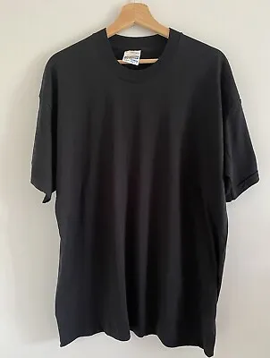£24.99 • Buy Vintage New Old Stock NOS Black Screen Star Single Stitch T-shirt Blank Plain XL
