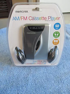 Memorex Classic Cassette Tape Player With AM FM Radio Throwback Headphones New • $23.99