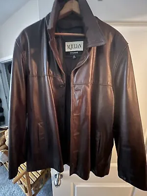 Men’s Leather Car Coat XL • $90