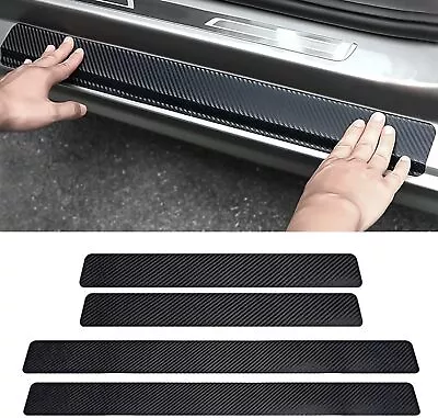 Door Sill Protector 4D Carbon Fiber Scuff Protective Threshold Guard Sticker 4PC • $5.32