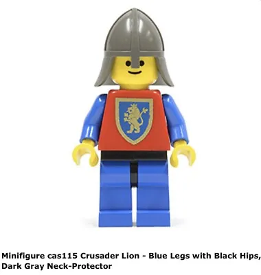 Lego 1x Cas115 Crusader Lion - Blue Legs With Black Hips Dark Gray 6039 6049 • $15.16