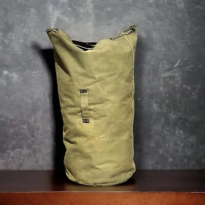 Abercrombie & Fitch Vintage Military Green Extra Large Duffle Bag Stuff Sack • $179.95