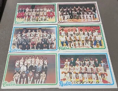 1980-81 Topps NBA Team Pin-up Posters Complete Set 16 Teams Bird/Magic Rookies • $69.95