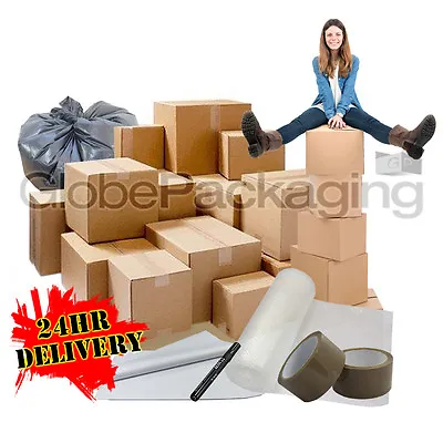 Economy House Moving Cardboard Box Removal Moving Packing Boxes Kits *all Sizes* • £39.90