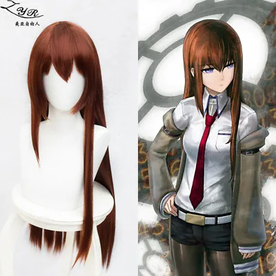 80cm Steins Gate Makise Kurisu Long Cosplay Party Wig • $24.19