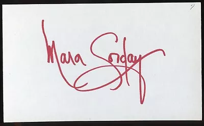 Mara Corday Signed Autograph Auto 3x5 Cut American Showgirl Model And Actress • $25