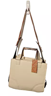 Zac Posen Z Spoke Small Shopper Shoulder Bag Purse Ivory Metal Sugg Retail $475 • $45