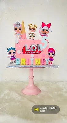 Lol Doll Cake Topper Girls Cake Topper With Name And Age Charm • £9