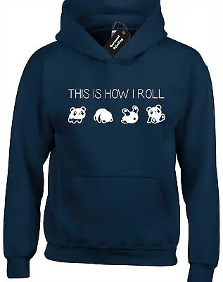 This Is How I Panda Roll Hoody Hoodie Funny Cute Summer Fashion Animal Print • £16.99