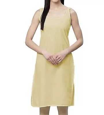 Knee Length Non-Stretchable Sameez Lining Cotton Camisole Long Slip For Women • £12.18