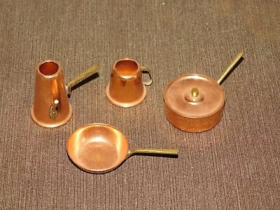 $39.99 • Buy Vintage Doll Toy Miniature  1  - 2  High Mini Kitchen Set Copper Pot Pan Cup & ?