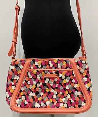 Vera Bradley Handbag Trimmed Trapeze Crossbody Purse Pixie Confetti Zip Top • $39.99