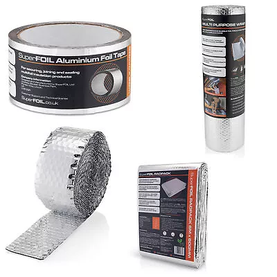 Superfoil Insulation  Pipe Wrap /Radiator Foil / Membrane / Bubble Foil / Tape • £59.99