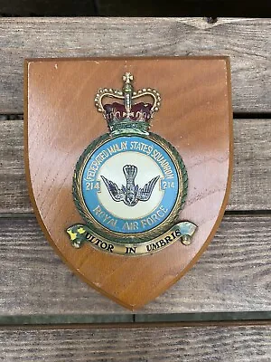 RAF 214 Squadron ( Victor K1 ) Hand Painted Mess Wall Plaque. • £25
