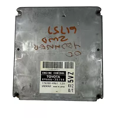 1999 2000 Toyota 4Runner A/T 3.4L Engine Computer Unit ECM ECU | 89666-35150 • $75