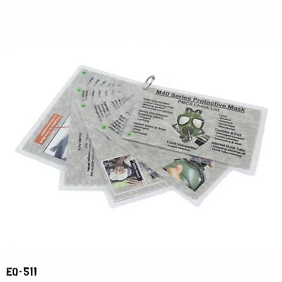 US Military M40/M42 Gas Mask Instructions Laminated Cards M40A1 NBC PMCS • $9.94