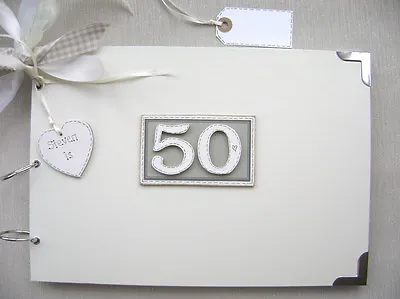 £19.50 • Buy Personalised. 50th Birthday A4 Size..photo Album/scrapbook/memory/guest Book.