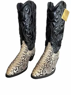 Vintage Acme Python Snakeskin Western Cowboy Boots Womens 9M • $95