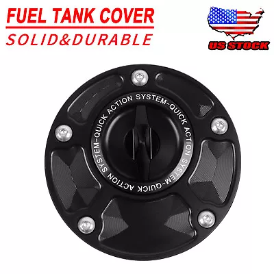 CNC Keyless Fuel Tank Gas Cap Cover For Yamaha YZF R1 R3 R6 R25 MT07 09 FZ1 FZ6 • $34.52