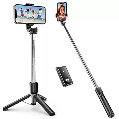 ATUMTEK 1m Selfie Stick Tripod Extendable Bluetooth Selfie Stick With Wireless • £17.53