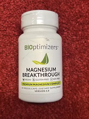 Bioptimizers Magnesium Breakthrough Supplement Capsule 30 Caps Exp 10/25 • $26.95