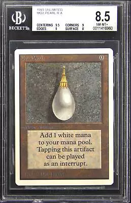 BGS 8.5 NM-MT+ Mox Pearl Magic The Gathering MTG Unlimited Power 9 RL Card GM1 • $5310