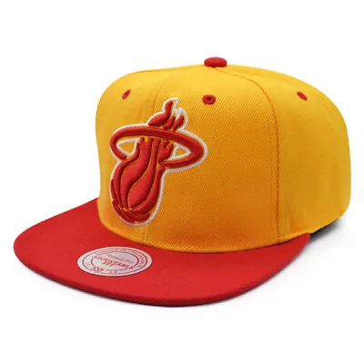 Miami Heat Mitchell & Ness XL POP Snapback NBA Hat - Burnt Orange/Red • $39.95