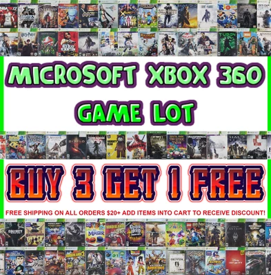 $9.50 • Buy Microsoft Xbox 360 Games Lot 🎮 Buy 3 Get 1 Free 🎮 Free Shipping Orders $20+